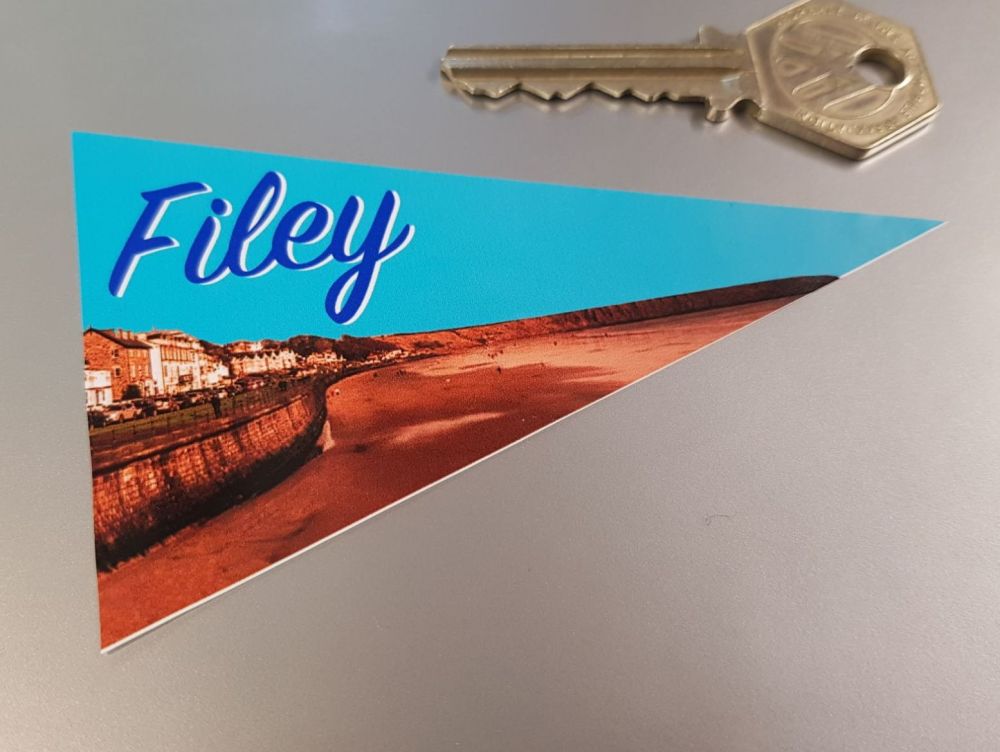 Filey Travel Pennant Sticker 4"