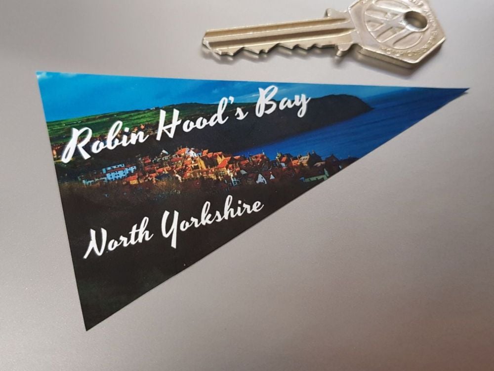 Robin Hood's Bay Travel Pennant Sticker 4"
