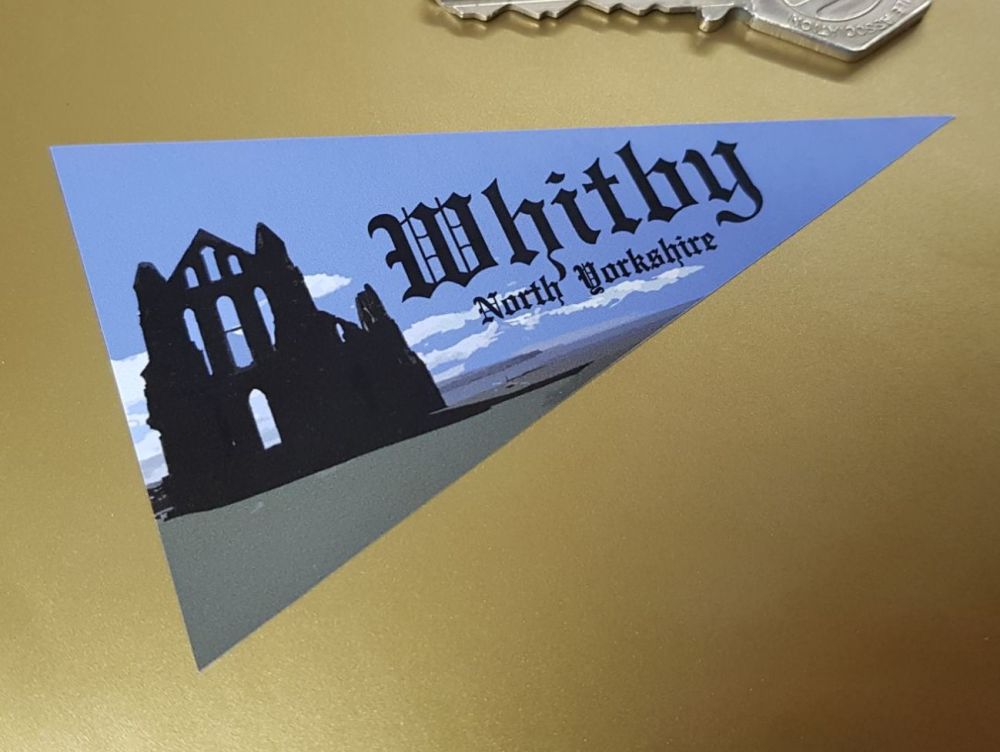 Whitby North Yorkshire Travel Pennant Sticker. 4