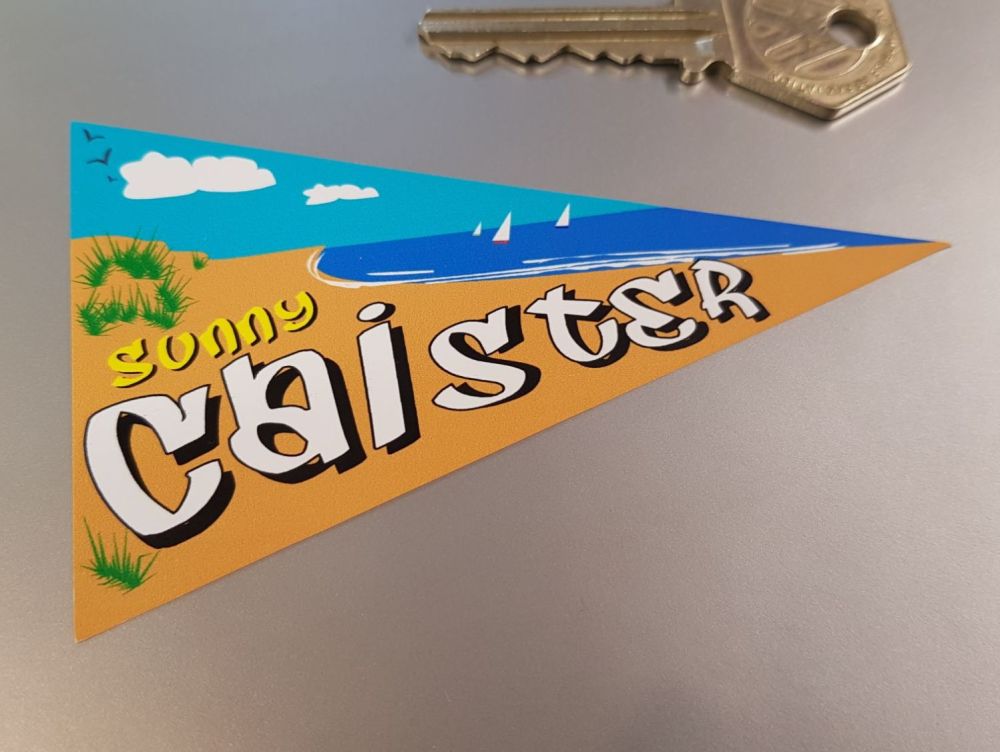 Sunny Caister Travel Pennant Sticker. 4