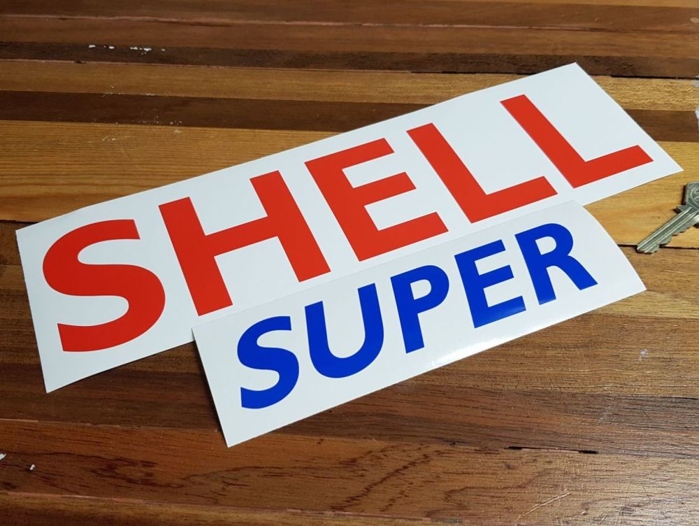 Shell Super Cut Text Sticker 11.5"