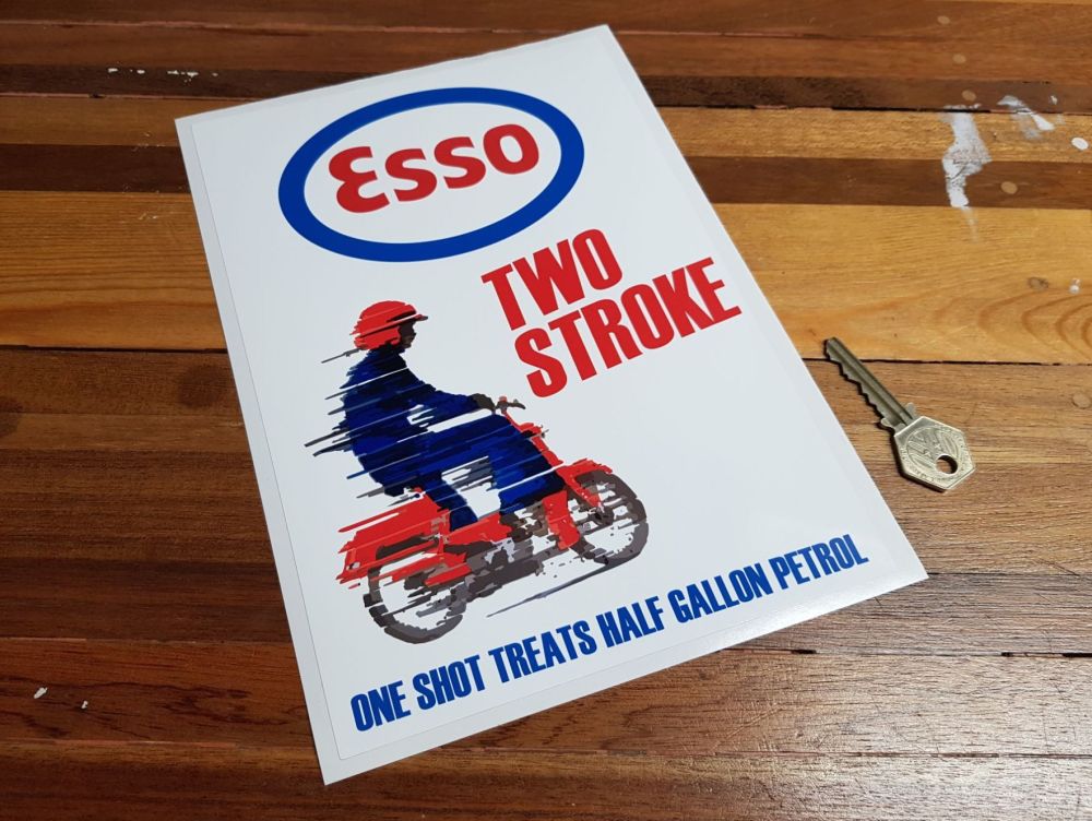 Esso Two Stroke Oil Can Sticker 10