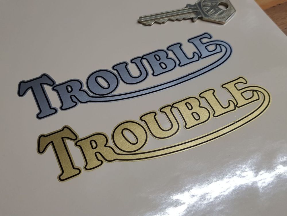 Triumph Trouble Cut Vinyl Stickers 5" Pair