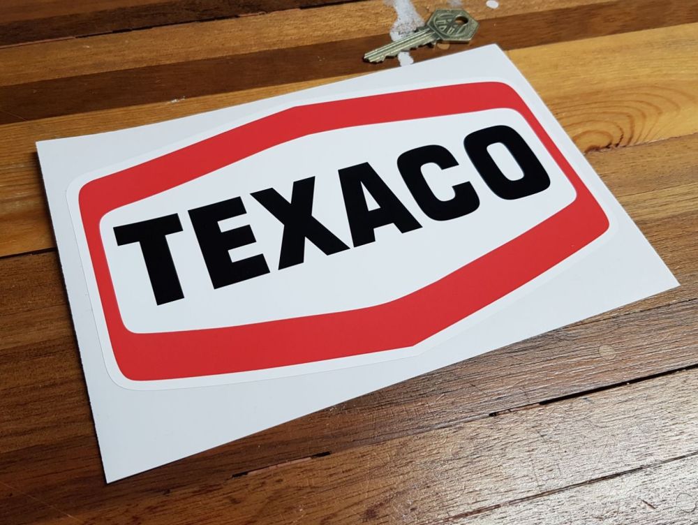 Texaco Plain Text Logo Sticker. 10