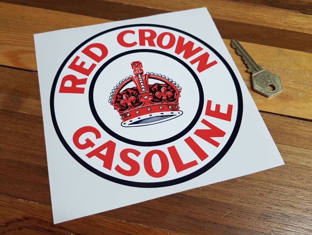 Red Crown Gasoline Circular Sticker 6