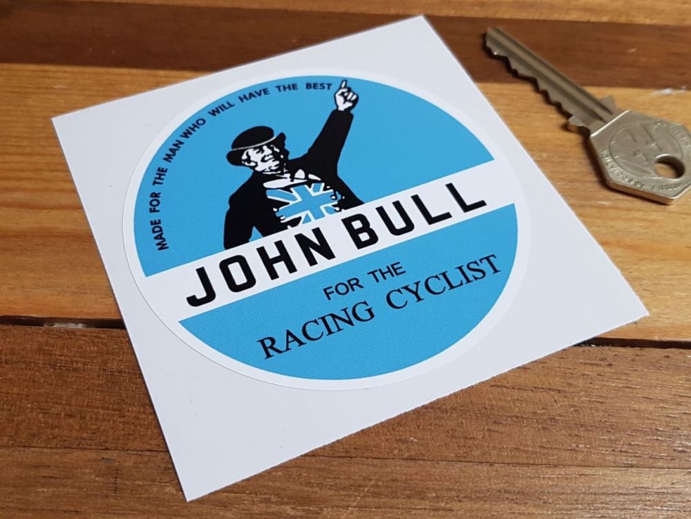 John Bull For The Racing Cyclist Sticker 85mm