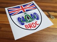 BRDC Shield Shaped White Border Sticker 8.5
