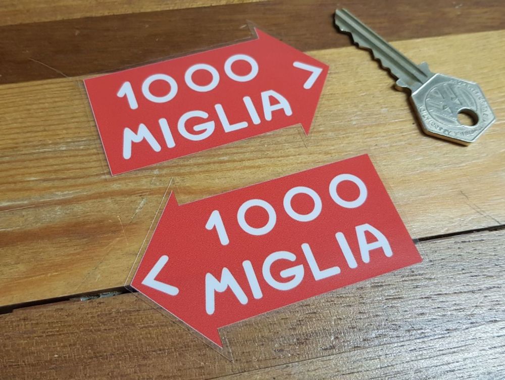 Mille Miglia 1000 Window Stickers. 3
