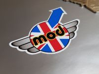 Mods Union Jack Mars Symbol Sticker. 3".