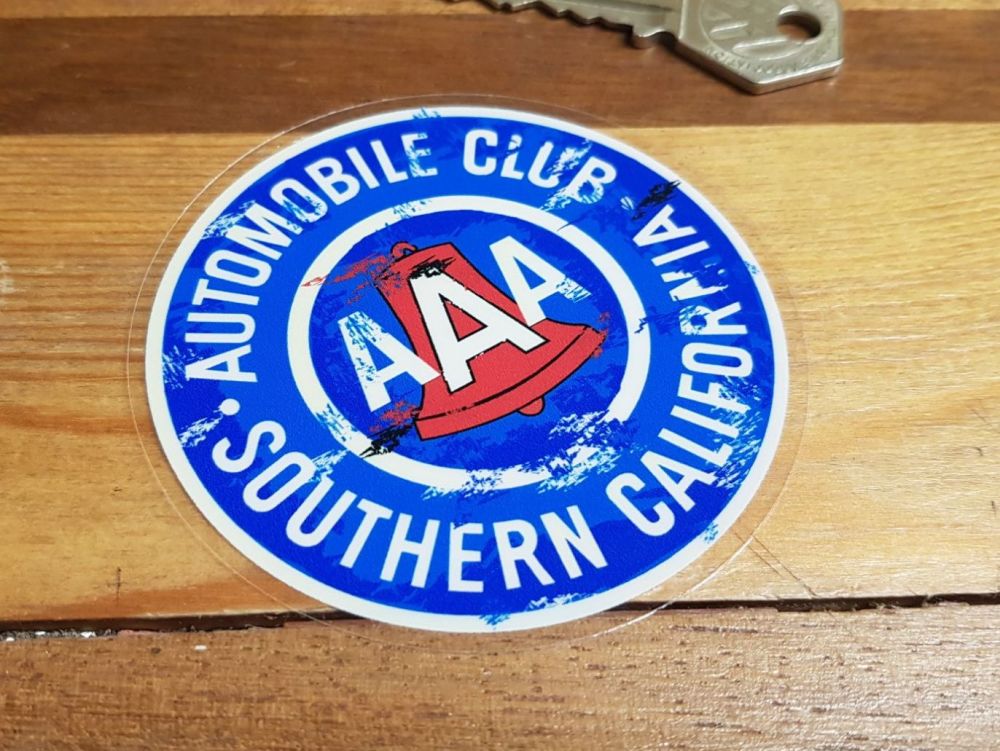 AAA Automobile Club Southern California Distressed Style Car Body or Window Sticker 3"