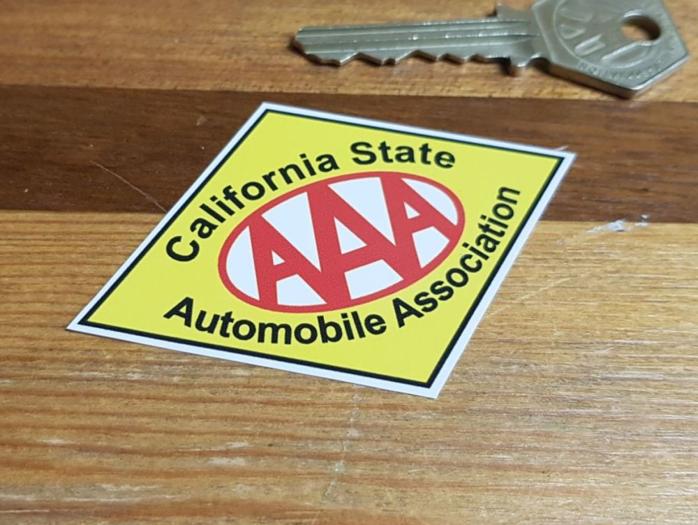 AAA California State Automobile Association Sticker. 3".