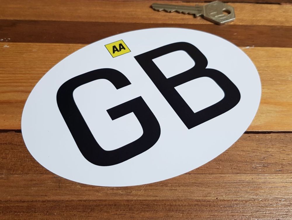 GB & AA Italian Job Style ID Plate. Self Adhesive or Window Sticker. 6