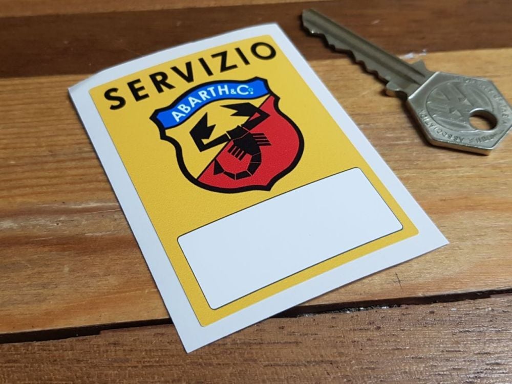Abarth & Co Servizio Service Sticker. 2.5