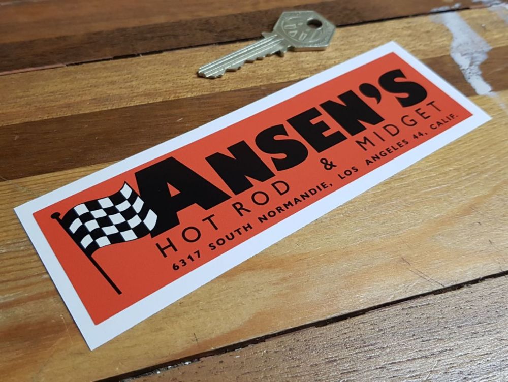 Ansen's Hot Rod & Midget Los Angeles California Sticker. 6