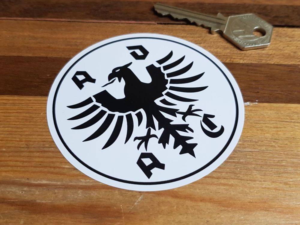 ADAC German Automobile Club Black & White Sticker 3.5"
