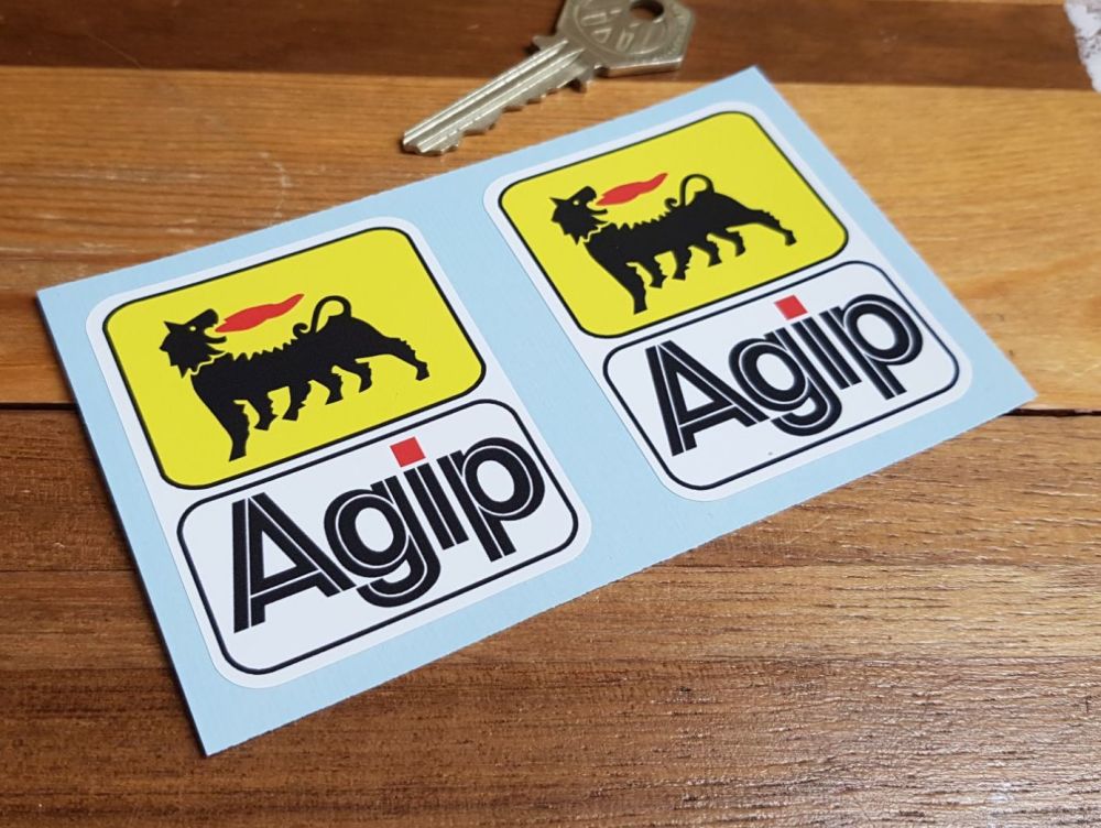Agip Earlier Style Tall Stickers. 2.5