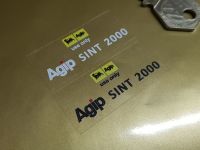 Agip Sint 2000 Motorcycle Tank Clear Sticker . 2.5".