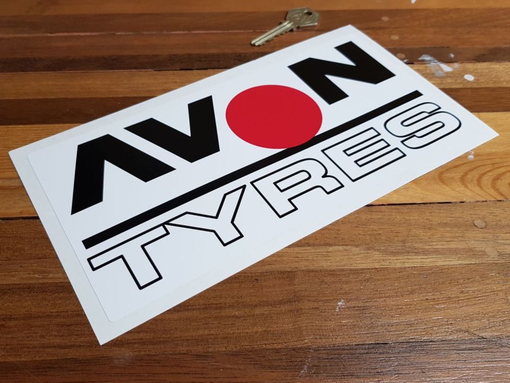 Avon Tyres Outline Style Spot Sticker. 9.5
