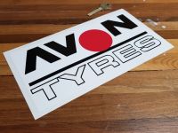 Avon Tyres Outline Style Spot Sticker. 9.5".