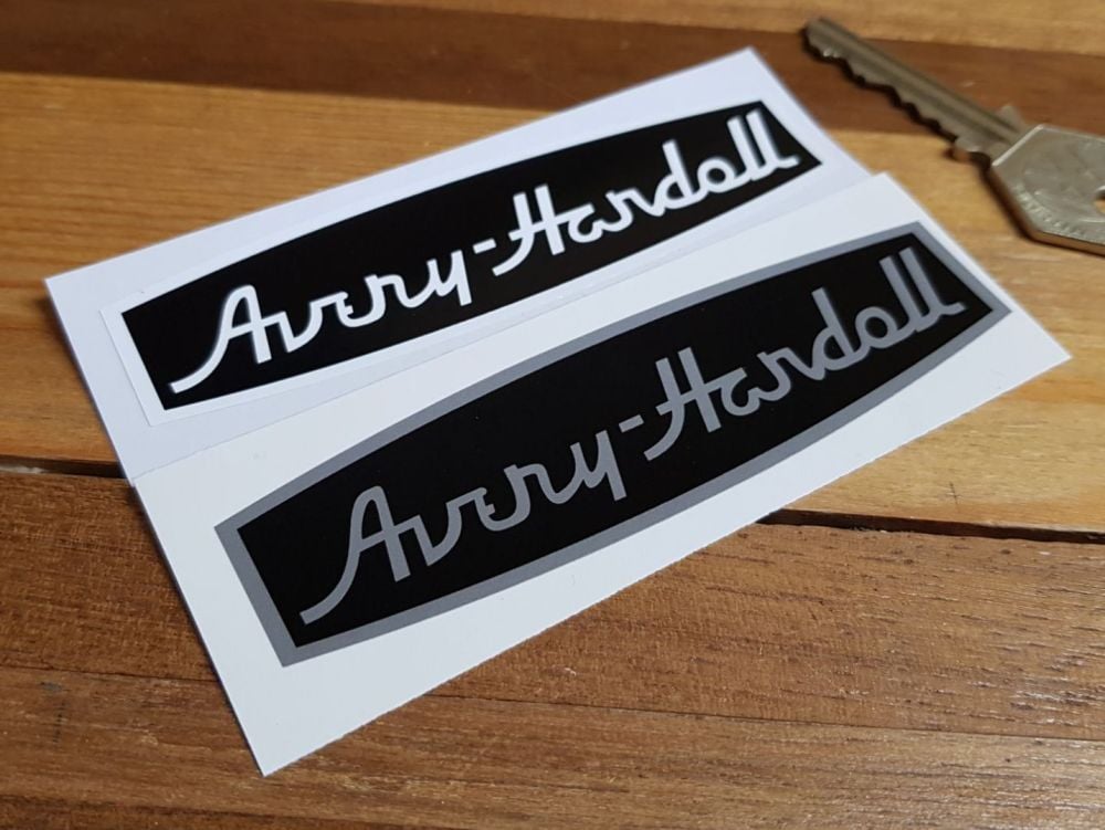 Avery-Hardoll Stickers. 4" Pair.