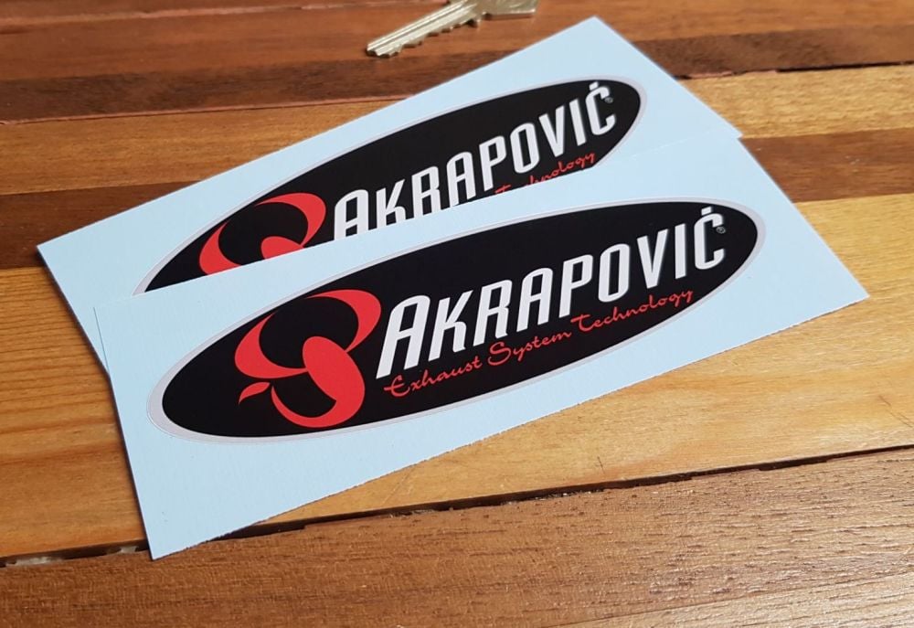 Akrapovic Exhaust System Technology Stickers - 2", 3", or 6" Pair