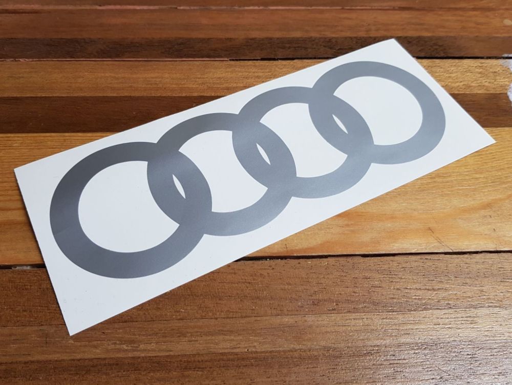 Audi Hoops Plain Cut to Shape Sticker - 12" or 16"