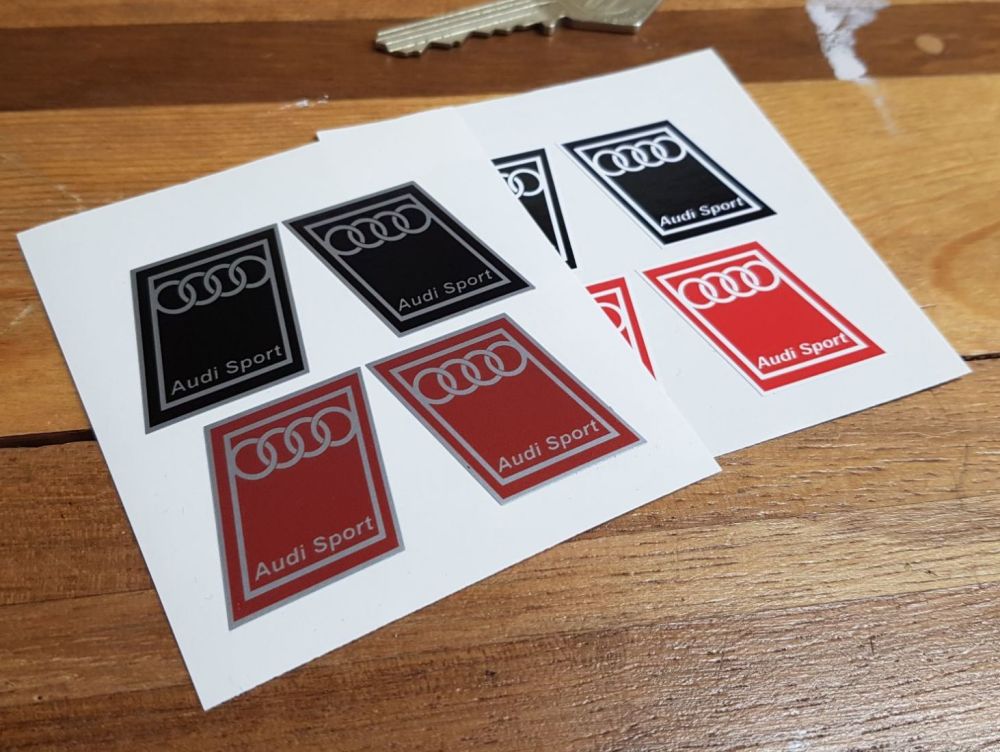 Audi Sport Handed Parallelogram Stickers - Set of 4 - 1