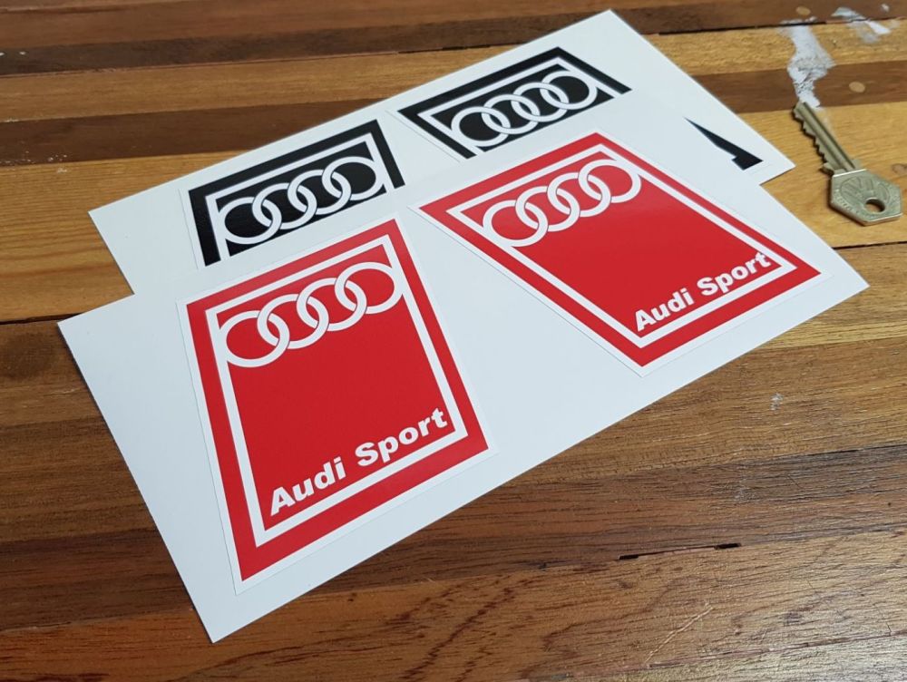 Audi Sport Handed Parallelogram Stickers - 4" or 8" Pair