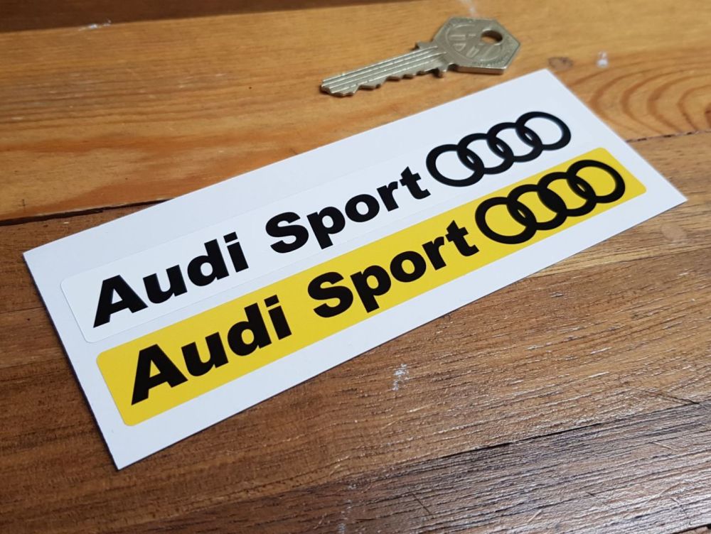 Audi Sport Number Plate Dealer Logo Cover Stickers - 5.5" or 7" Pair