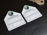 Alfa Romeo Tyre Pressure Stickers 1.75" Pair