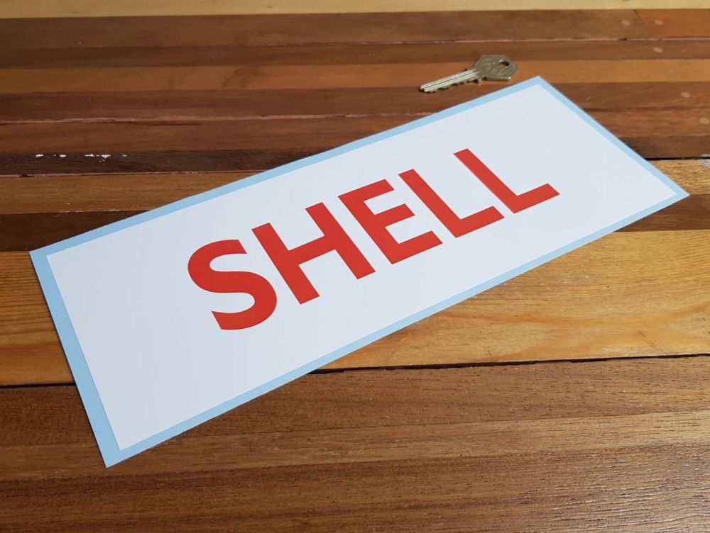 Shell Red & White Petrol Pump Window Sticker 11