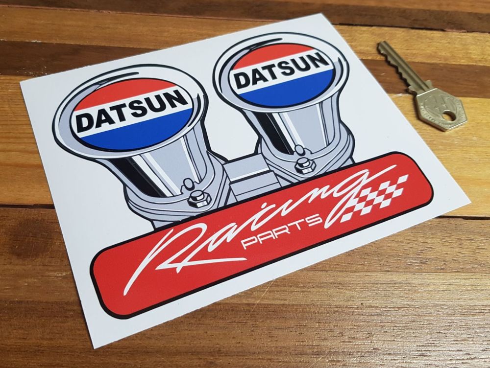 Datsun Racing Parts Shaped Sticker 6"