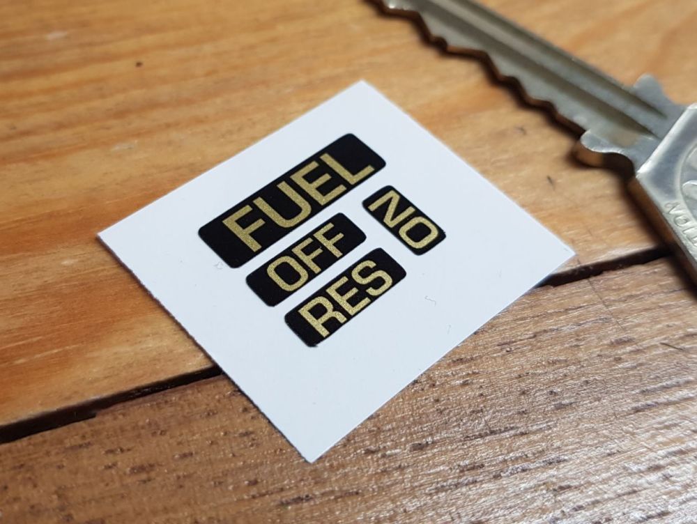 Fuel Switch Label Set Stickers - Set of 4