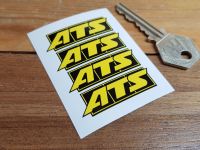 ATS Yellow & Black Wheel Rim Stickers. 45mm. Set of 4.