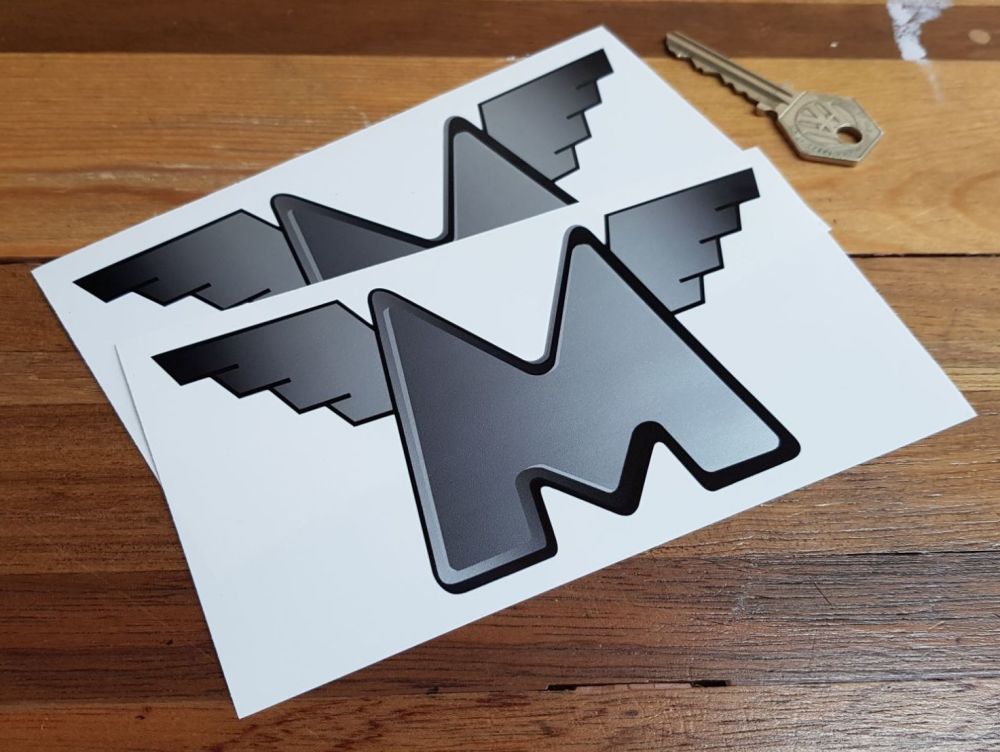 Matchless Winged M Shaded Style Stickers 6" Pair