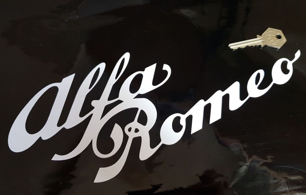 Alfa Romeo Cut Text Double Line Sticker 12"
