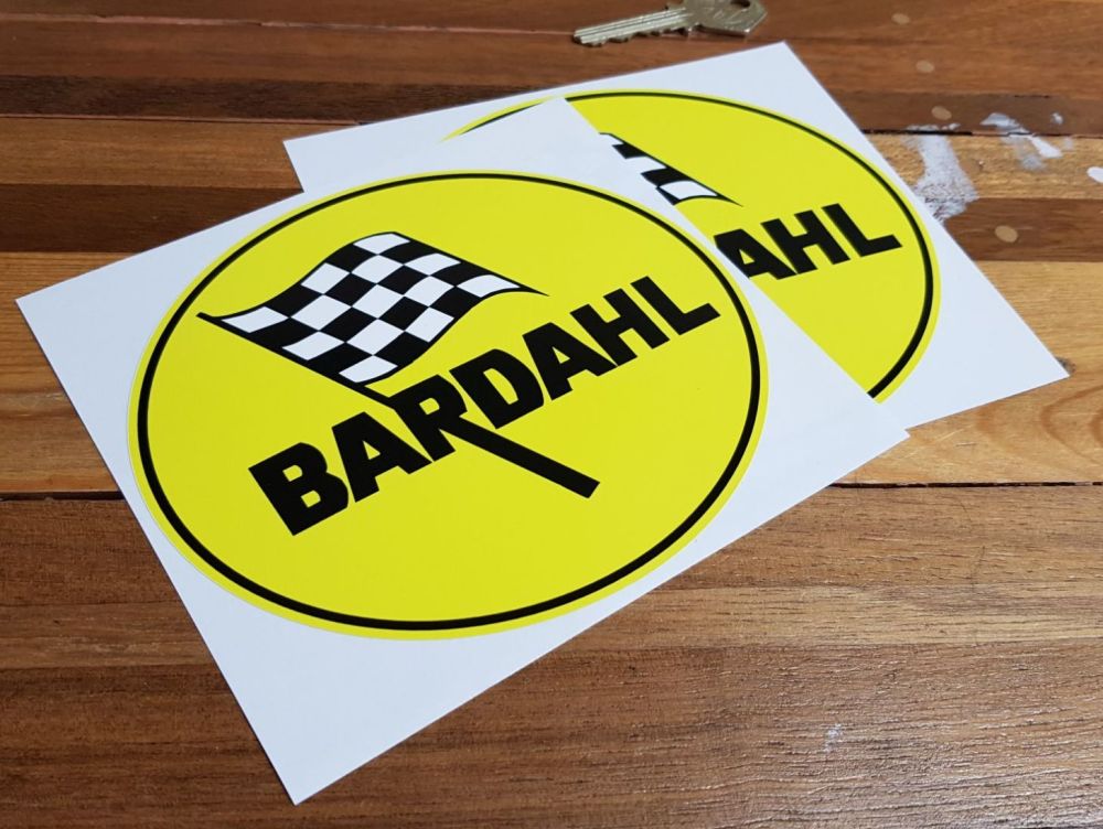Bardahl Oil Oval Stickers. 6" Pair.