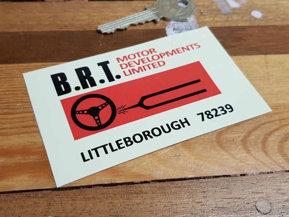 B.R.T. Motor Developments Limited Sticker. 4