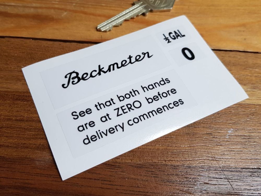 Beckmeter 1/2 Gal & Delivery Commencement Stickers. 3".