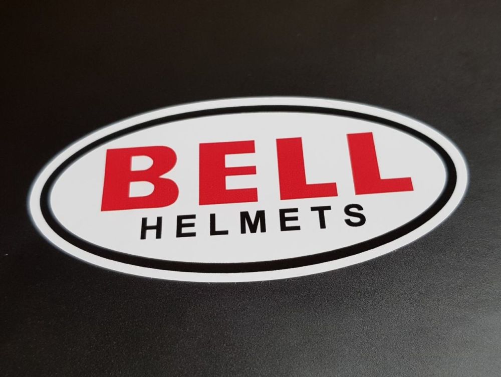 Bell Helmets Sticker with 'Helmets' Text. 10