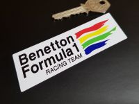 Benetton Formula 1 Racing Team 90's Style Sticker 4"