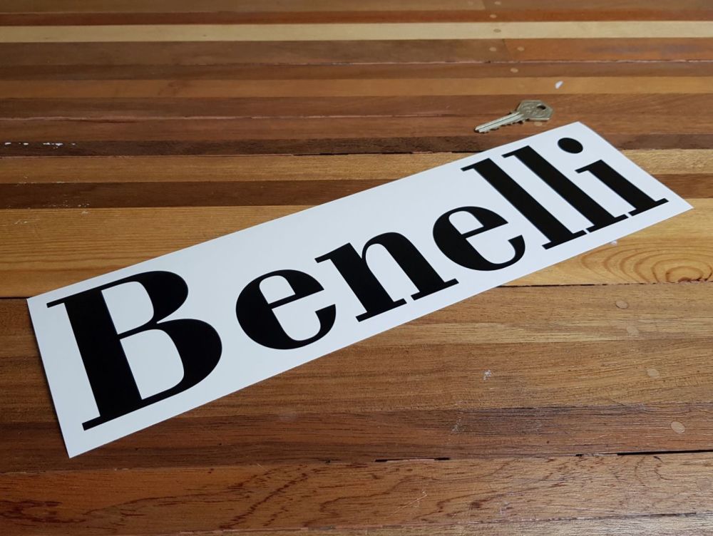 Benelli Cut Vinyl Old Style Fairing Text Sticker. 14