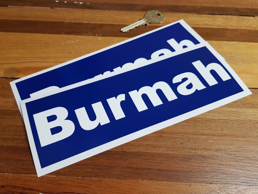 Burmah Classic 70's Wider Style Racing Stickers. 8.5