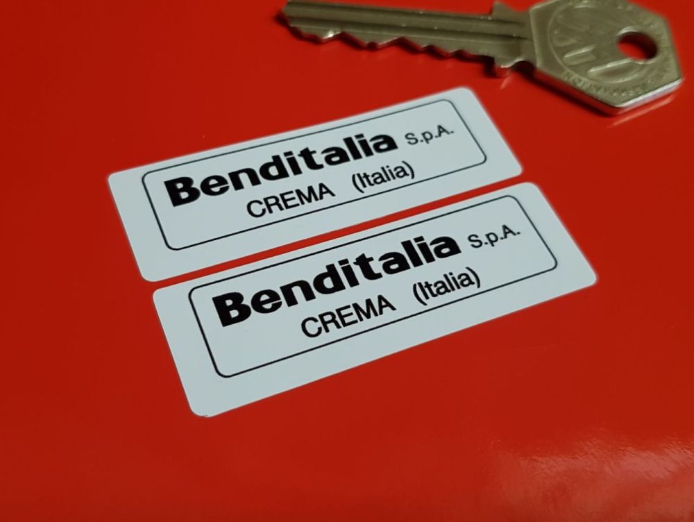 Benditalia S.p.A. Crema Black & White Servo Stickers - 56mm Pair