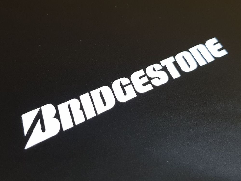 Bridgestone Cut Vinyl Text Sticker. 13.5