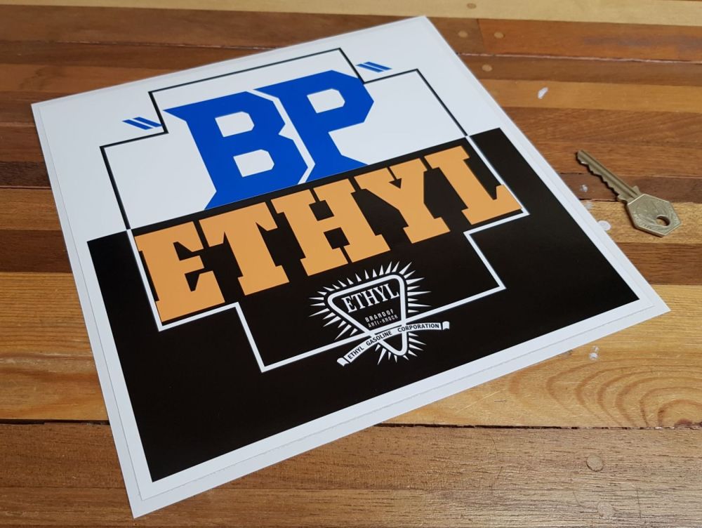 BP Ethyl Square Sticker. 9" or 12".