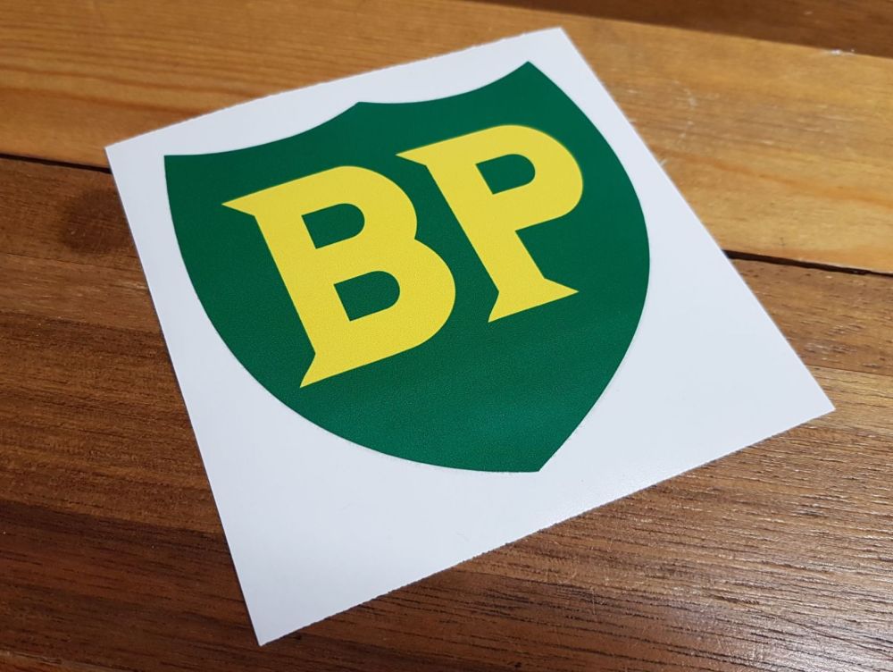 BP '58 - '89 Shield with No Yellow Border Large Sticker - 10" or 12"