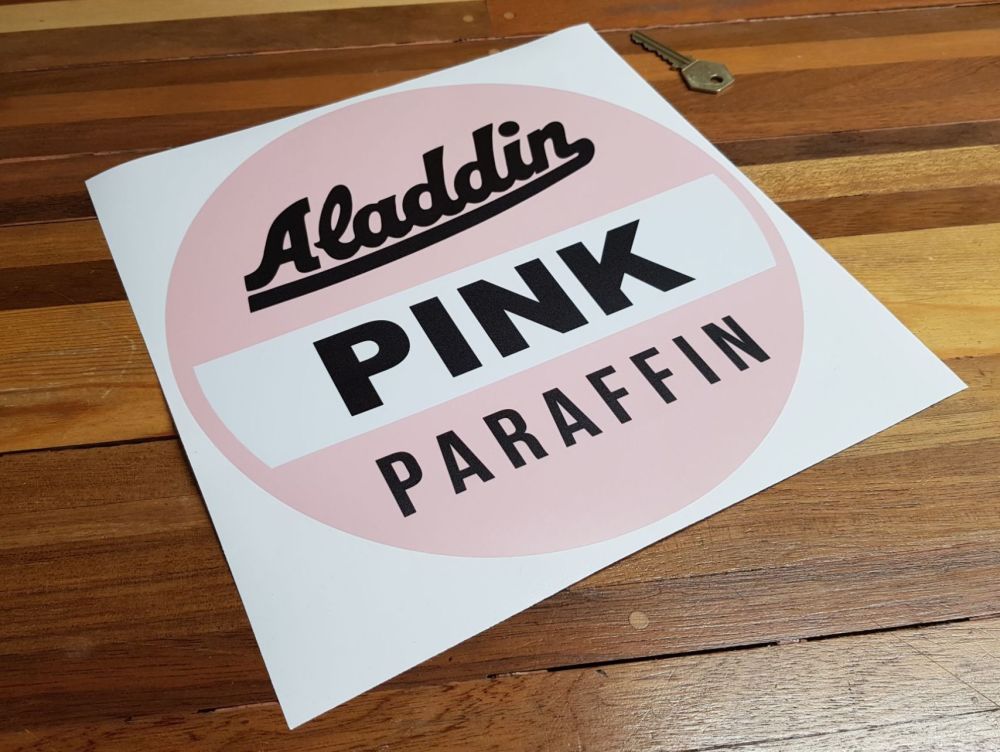 Aladdin Pink Paraffin on Clear Globe Sticker - 10.25