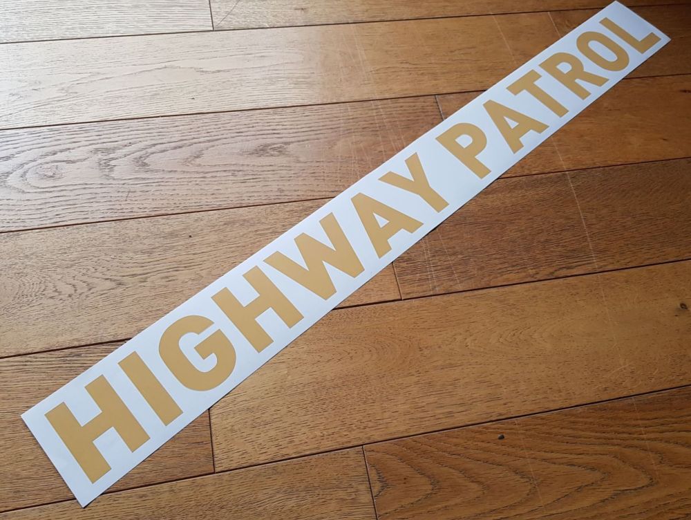 California Highway Patrol Straight Text Car Boot Trunk Sticker - Gold Tone 