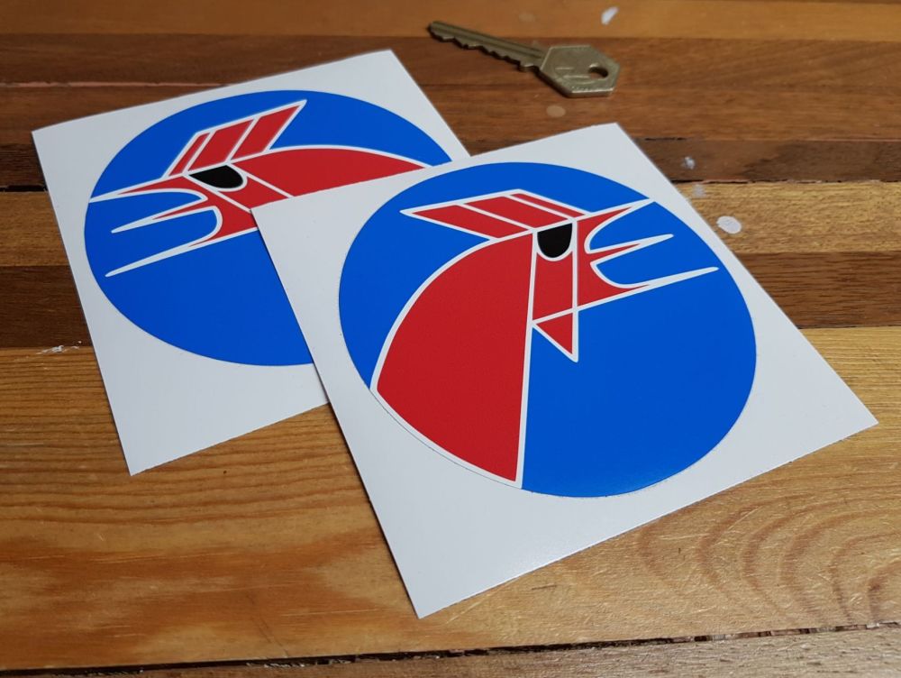 Matra Circular Cockerel Logo Sticker - Close Cut - 4"